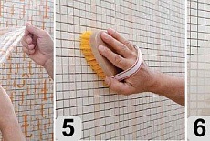 Пошаговая инструкция по укладке мозаичной плитки на сетке